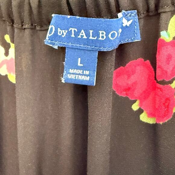 Talbots RSVP Smocked blouse rose garden size large - Picture 3 of 8